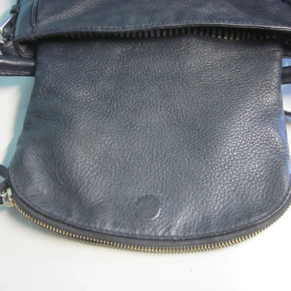 Kate Spade Black Pebbled Leather Purse Shoulder Bag Flap Top Bag